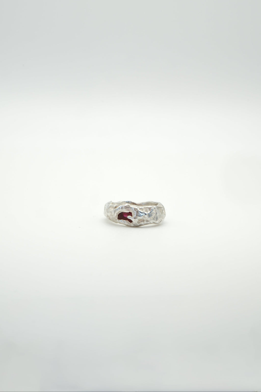 Red ruby stone shaped ladybug jewelry by Sol and Mani, featuring a detailed ladybug design with vibrant red ruby accents.